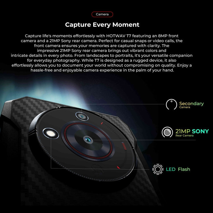 HOTWAV T7 Rugged Phone, 6280mAh, 6.52 inch Android 13 MT8788 Octa Core, Network: 4G, OTG, 4GB+128GB – Magnetic, Bluetooth, Aluminum Alloy