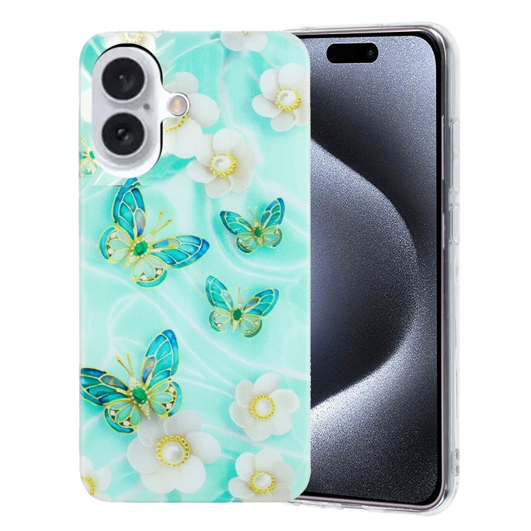 Colorful Painting Pattern TPU Phone Case, For iPhone 16, For iPhone 15 Pro Max, For iPhone 15 Pro For iPhone 16 Butterflies