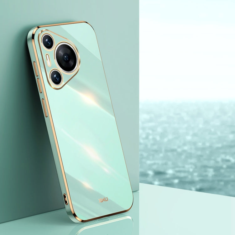 XINLI Straight 6D Plating Gold Edge TPU Phone Case – TPU, For Huawei Pura 70
