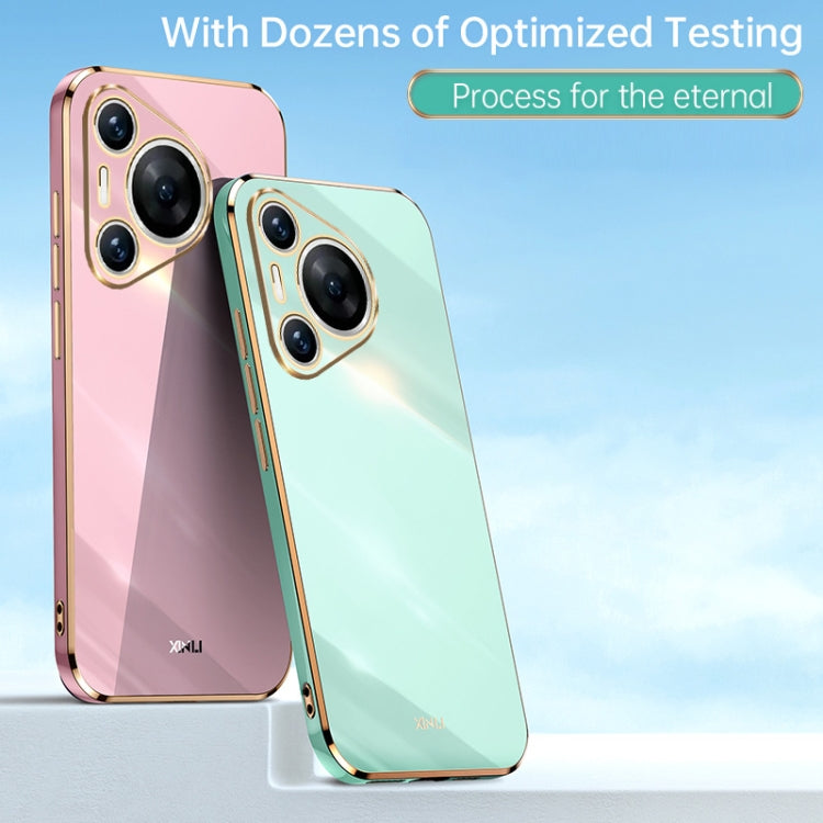 XINLI Straight 6D Plating Gold Edge TPU Phone Case – TPU, For Huawei Pura 70