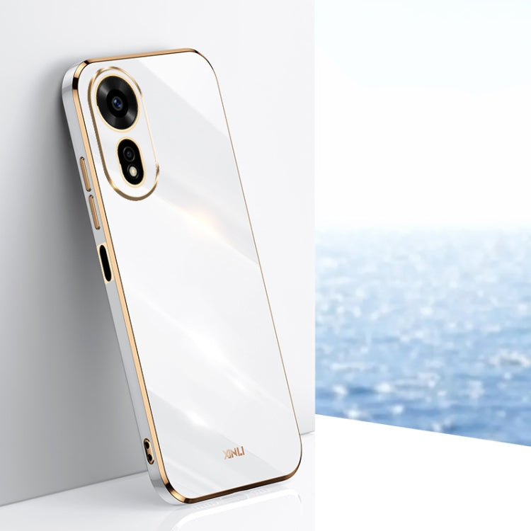 XINLI Straight 6D Plating Gold Edge TPU Phone Case – TPU, For Huawei Pura 70 Ultra, For Huawei Nova 12 SE, For Huawei Pura 70 Pro / Pura 70 Pro+ For Huawei Nova 12 SE White