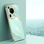 XINLI Straight 6D Plating Gold Edge TPU Phone Case – TPU, For Huawei Pura 70 Ultra, For Huawei Nova 12 SE, For Huawei Pura 70 Pro / Pura 70 Pro+