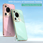 XINLI Straight 6D Plating Gold Edge TPU Phone Case – TPU, For Huawei Pura 70 Ultra, For Huawei Nova 12 SE, For Huawei Pura 70 Pro / Pura 70 Pro+