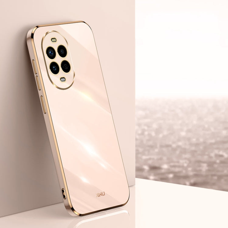 XINLI Straight 6D Plating Gold Edge TPU Phone Case – TPU, For Huawei Mate 70 Pro / 70 Pro+, For Huawei Mate 70, For Huawei Nova 13 Pro For Huawei Nova 13 Pro Pink