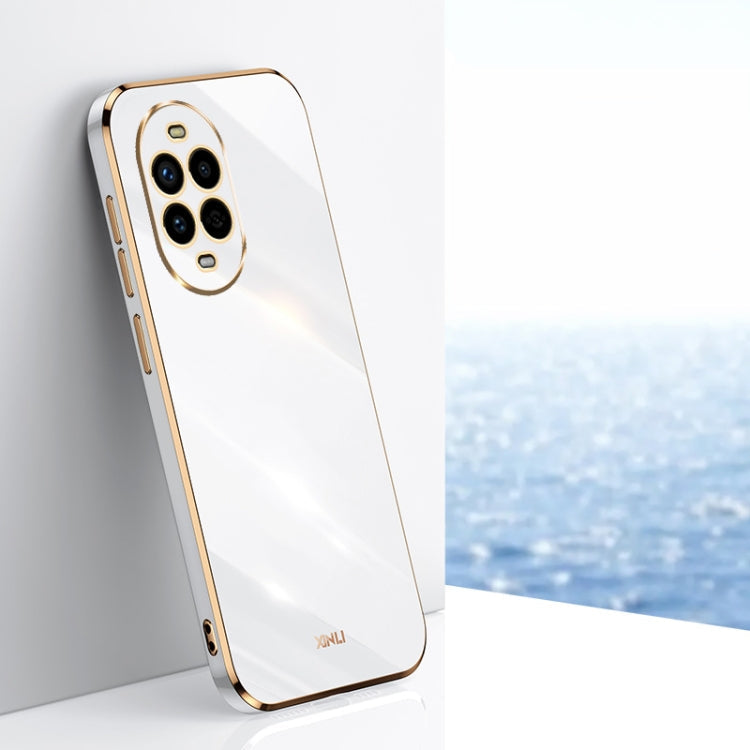XINLI Straight 6D Plating Gold Edge TPU Phone Case – TPU, For Huawei Mate 70 Pro / 70 Pro+, For Huawei Mate 70, For Huawei Nova 13 Pro For Huawei Nova 13 Pro White
