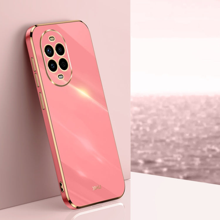 XINLI Straight 6D Plating Gold Edge TPU Phone Case – TPU, For Huawei Mate 70 Pro / 70 Pro+, For Huawei Mate 70, For Huawei Nova 13 Pro For Huawei Nova 13 Pro Hawthorn Red