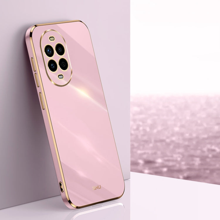 XINLI Straight 6D Plating Gold Edge TPU Phone Case – TPU, For Huawei Mate 70 Pro / 70 Pro+, For Huawei Mate 70, For Huawei Nova 13 Pro For Huawei Nova 13 Pro Cherry Purple