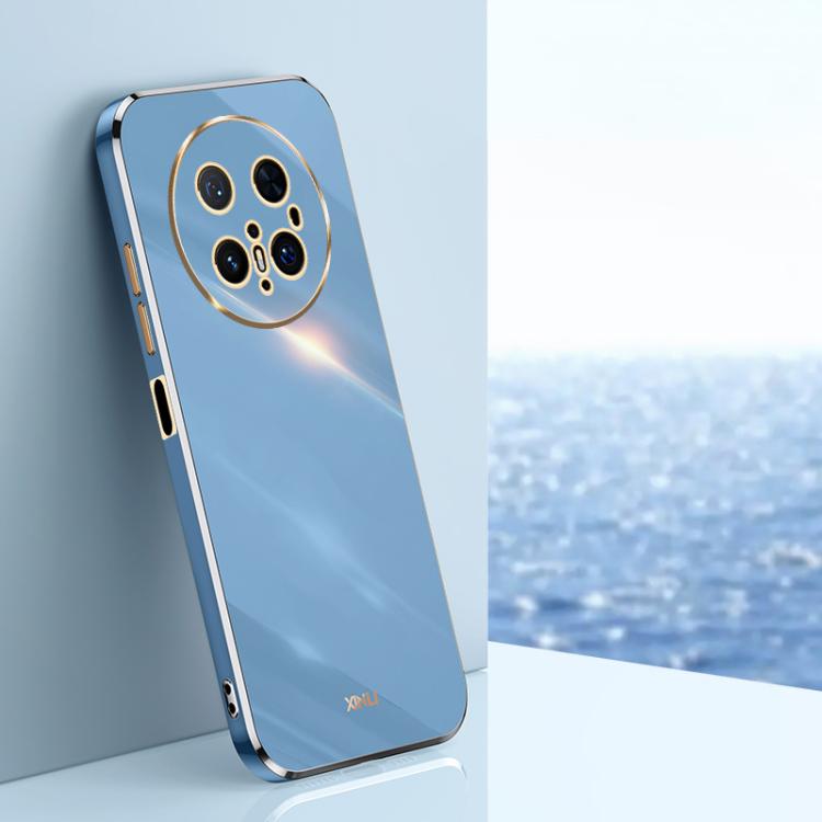 XINLI Straight 6D Plating Gold Edge TPU Phone Case – TPU, For Huawei Mate 70 Pro / 70 Pro+, For Huawei Mate 70, For Huawei Nova 13 Pro For Huawei Mate 70 Pro 70 Pro+ Celestial Blue