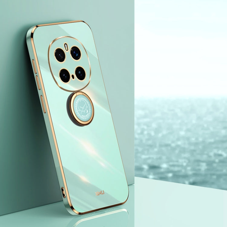 XINLI Straight 6D Plating Gold Edge TPU Shockproof Case with Ring Holder – Shockproof, Ring Holder, TPU, For Honor Magic7 Pro, For Honor Magic7, For Honor X60 Pro