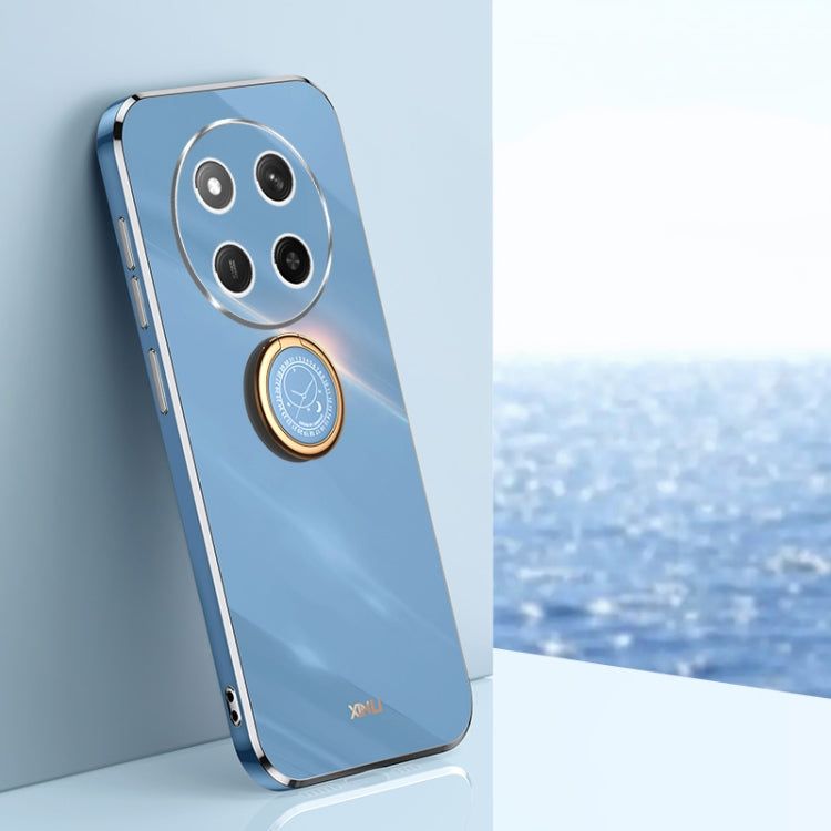 XINLI Straight 6D Plating Gold Edge TPU Shockproof Case with Ring Holder – Shockproof, Ring Holder, TPU, For Honor Magic7 Pro, For Honor Magic7, For Honor X60 Pro For Honor X60 Pro Celestial Blue