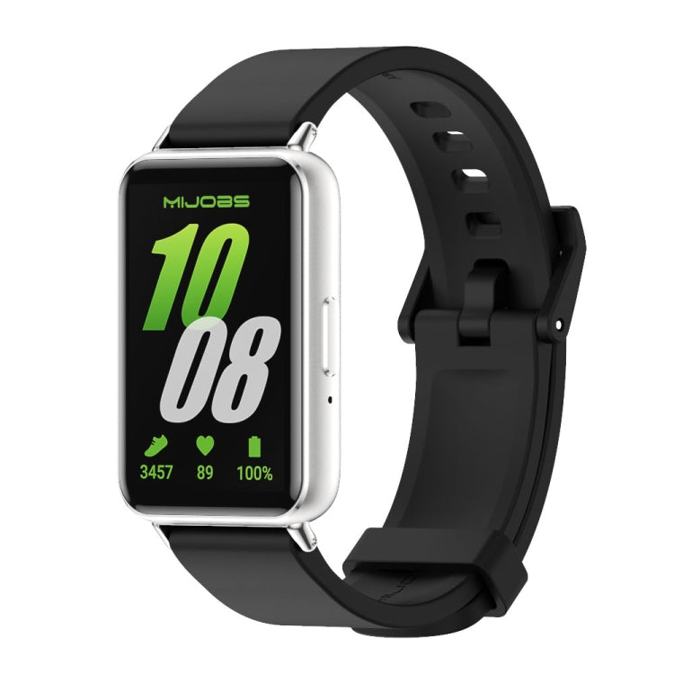 Watch Band – Silicone (Samsung Galaxy Fit 3) For Samsung Galaxy Fit 3 Black+Silver