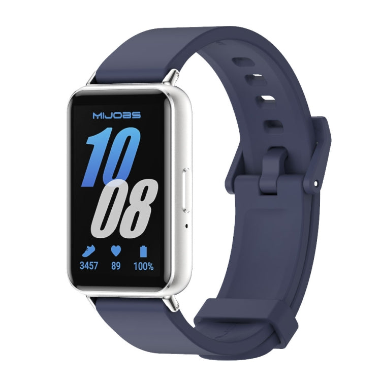 Watch Band – Silicone (Samsung Galaxy Fit 3) For Samsung Galaxy Fit 3 Midnight Blue+Silver