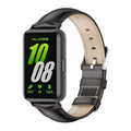 Mijobs Dual-sided Genuine Leather Watch Band, For Samsung Galaxy Fit 3 For Samsung Galaxy Fit 3 Black