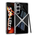 GKK Leather Electroplating Supersonic Speed Shockproof Phone Case, For Samsung Galaxy S26 Ultra 5G, For Samsung Galaxy S25 Ultra 5G, For Samsung Galaxy S24 Ultra, For Samsung Galaxy S23 Ultra For Samsung Galaxy S26 Ultra 5G Black