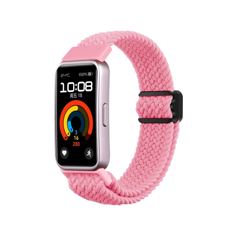 Watch Band – Magnetic, Braided Nylon For Huawei Band 10 9 8 Pink