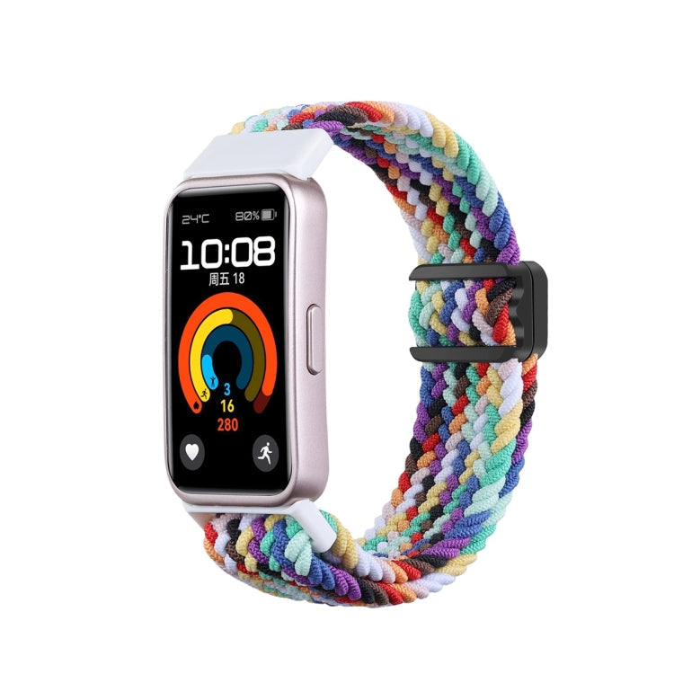 Watch Band – Magnetic, Braided Nylon For Huawei Band 10 9 8 Rainbow