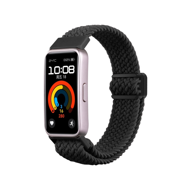 Watch Band – Magnetic, Braided Nylon For Huawei Band 10 9 8 Black
