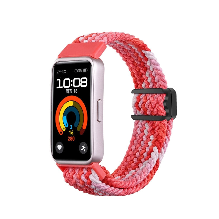 Watch Band – Magnetic, Braided Nylon For Huawei Band 10 9 8 Bright Red