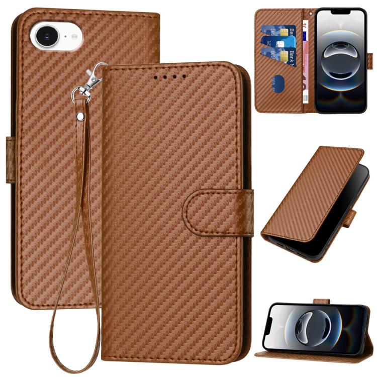 YX0070 Phone Case – Leather (iPhone 17e) For iPhone 17e 16e Coffee