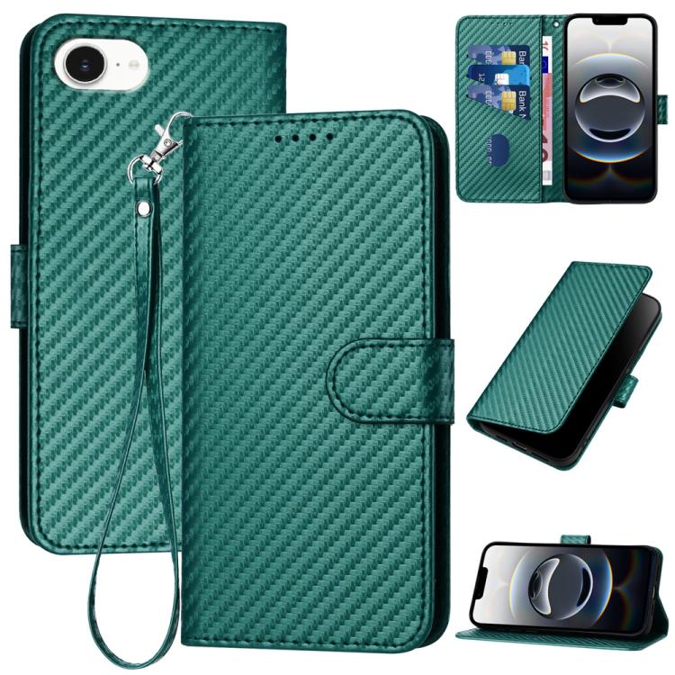 YX0070 Phone Case – Leather (iPhone 17e) For iPhone 17e 16e Dark Green