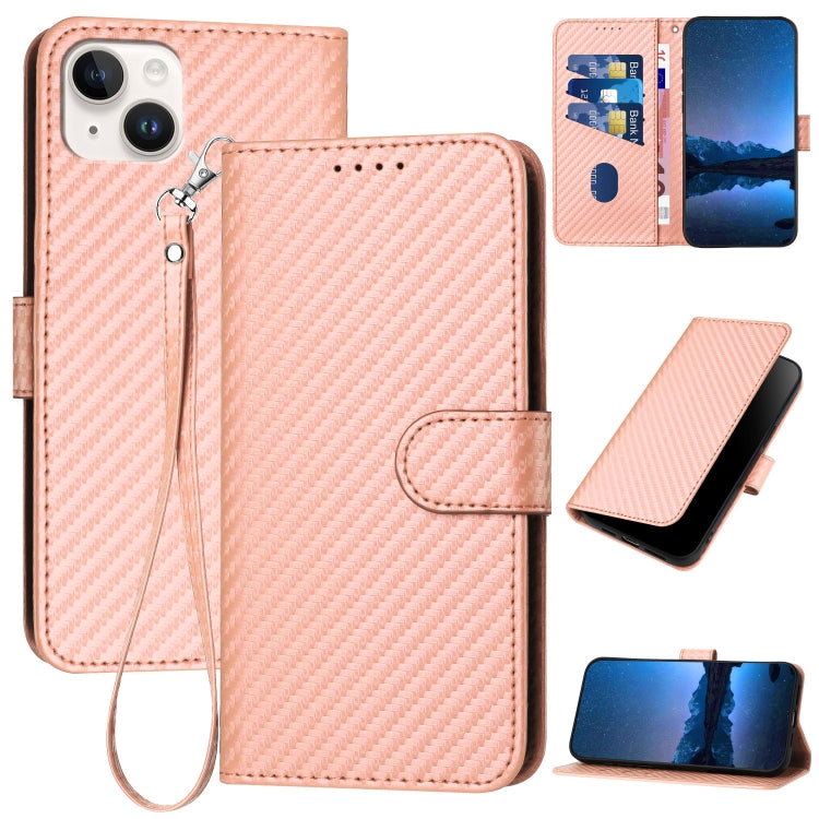 YX0070 Phone Case – Leather (iPhone 15) For iPhone 14 Plus Pink