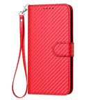 YX0070 Carbon Fiber Buckle Leather Phone Case with Lanyard, For iPhone 13 mini, For iPhone 12 / 12 Pro, For iPhone 12 Pro Max