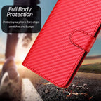 YX0070 Carbon Fiber Buckle Leather Phone Case with Lanyard, For iPhone 11 Pro, For iPhone X / XS, For iPhone XR
