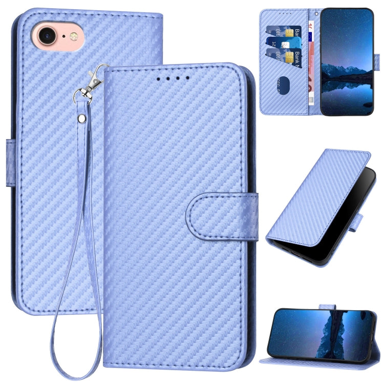 YX0070 Phone Case – Leather (iPhone 14 Pro) For iPhone SE 2022 SE 2020 8 7 Light Purple