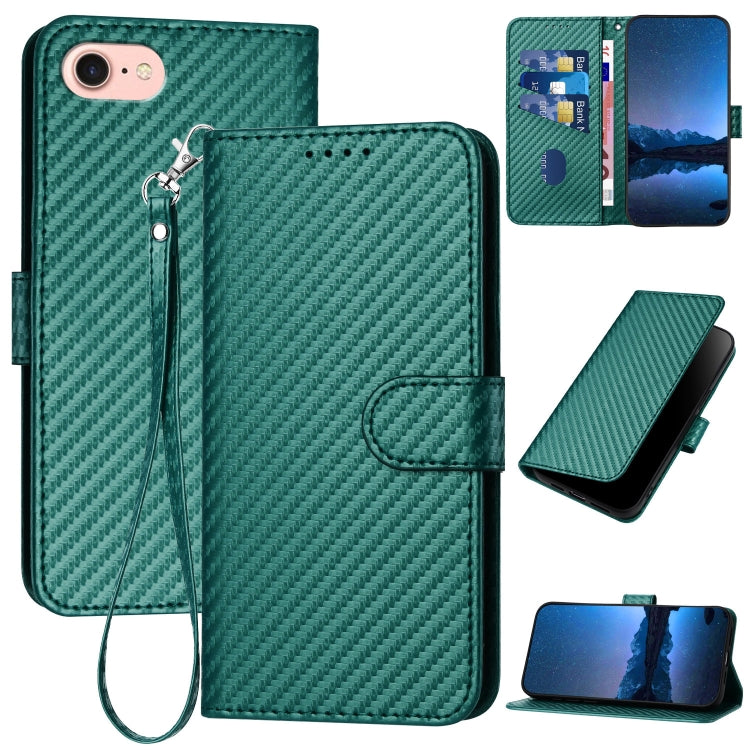 YX0070 Phone Case – Leather (iPhone 14 Pro) For iPhone SE 2022 SE 2020 8 7 Dark Green