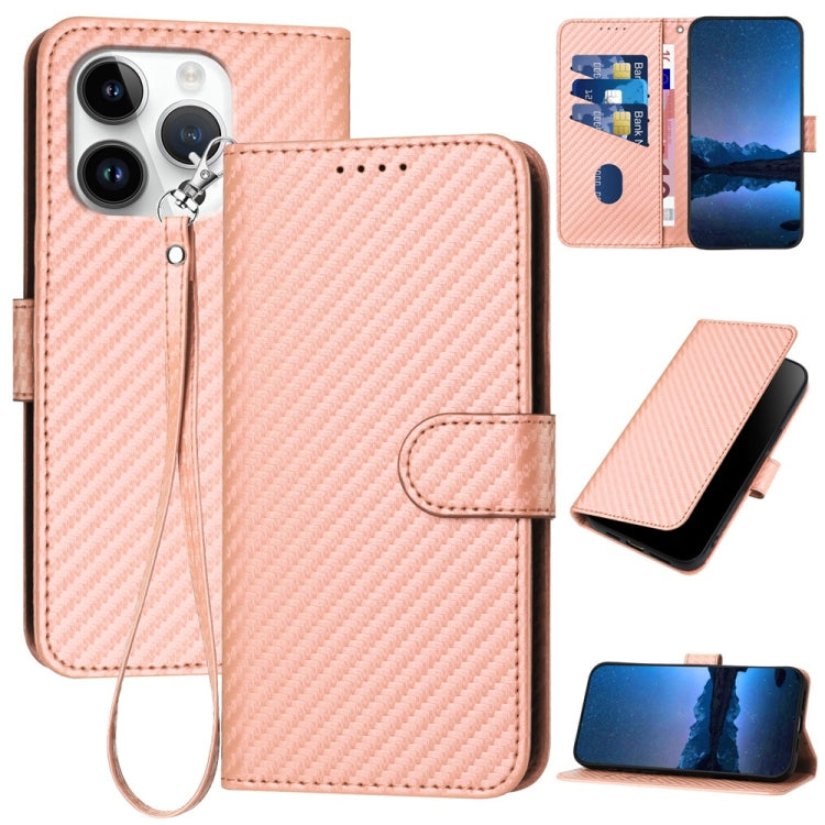 YX0070 Phone Case – Leather (iPhone 16 Pro) For iPhone 16 Pro Pink