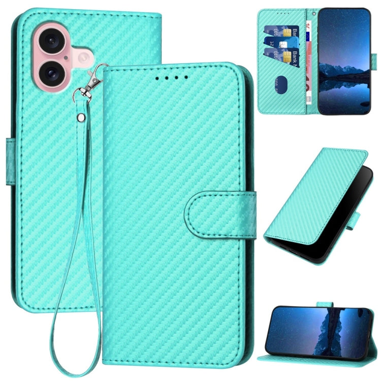 YX0070 Phone Case – Leather (iPhone 16 Pro) For iPhone 16 Light Blue