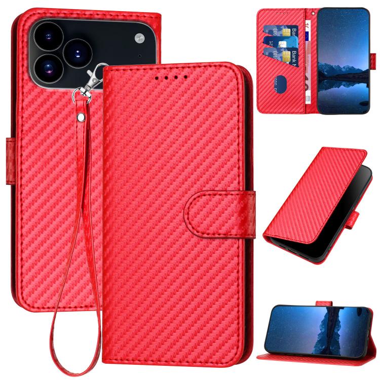 YX0070 Phone Case – Leather (iPhone 17e) For iPhone 17 Pro Red