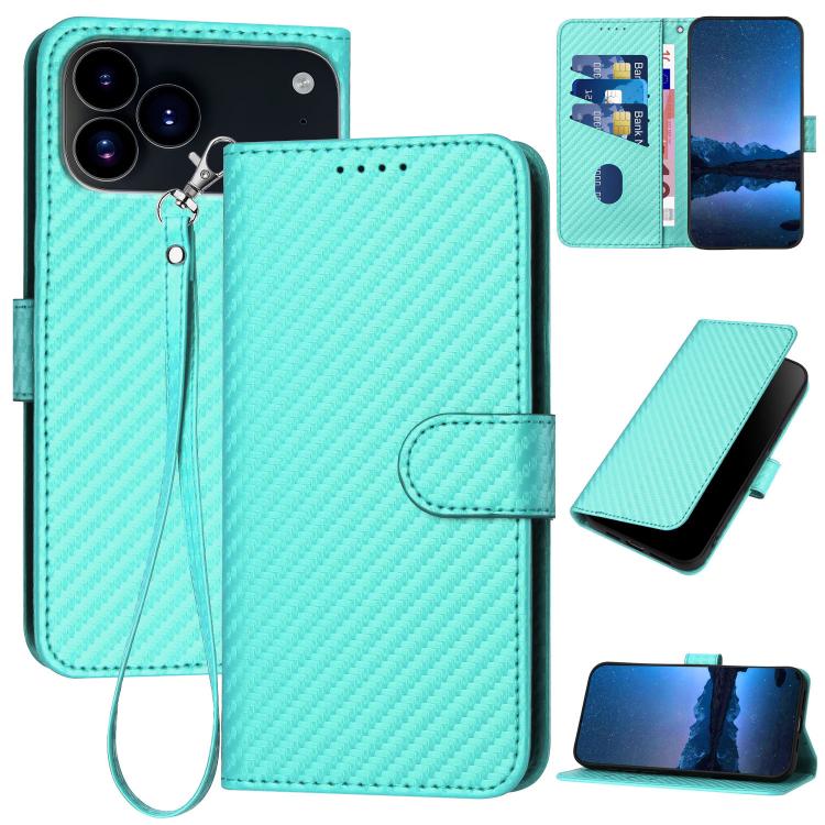 YX0070 Phone Case – Leather (iPhone 17e) For iPhone 17 Pro Light Blue