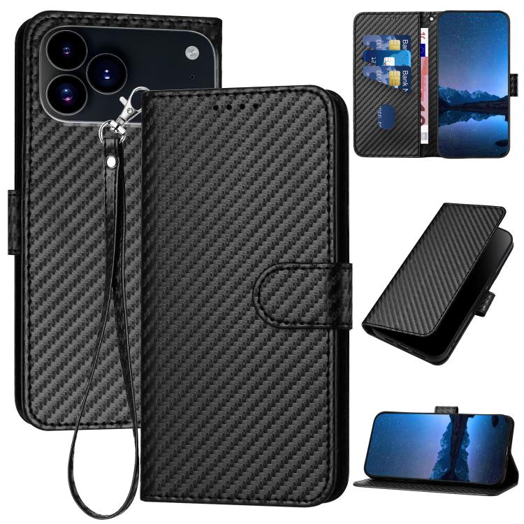 YX0070 Phone Case – Leather (iPhone 17e) For iPhone 17 Pro Black