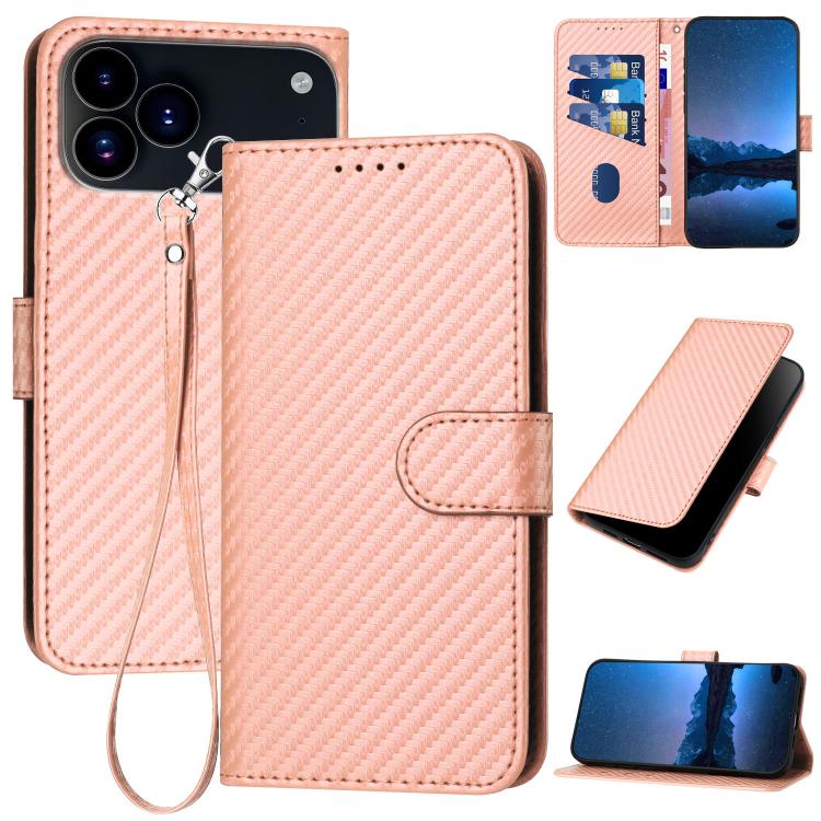 YX0070 Phone Case – Leather (iPhone 17e) For iPhone 17 Pro Pink