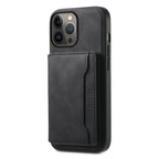 Denior D13 Retro Texture Leather MagSafe Card Bag Phone Case, For iPhone 13 Pro Max, For iPhone 13 Pro, For iPhone 12, For iPhone 12 Pro Max, For iPhone 12 Pro For iPhone 13 Pro Max Black