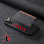 Denior D13 Retro Texture Leather MagSafe Card Bag Phone Case, For iPhone 13 Pro Max, For iPhone 13 Pro, For iPhone 12, For iPhone 12 Pro Max, For iPhone 12 Pro