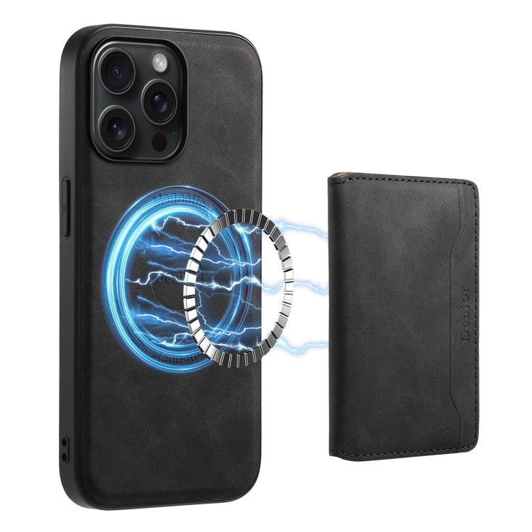 Denior D13 Retro Texture Leather MagSafe Card Bag Phone Case, For iPhone 15 Pro Max, For iPhone 15 Pro, For iPhone 15 Plus, For iPhone 15, For iPhone 14 Plus, For iPhone 13 / 14, For iPhone 14 Pro, For iPhone 14 Pro Max