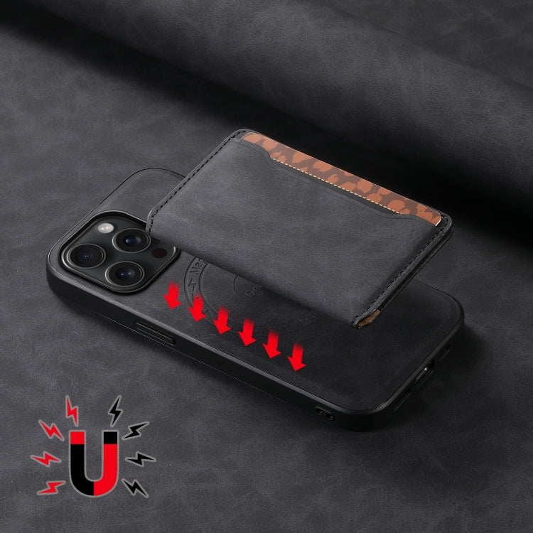 Denior D13 Retro Texture Leather MagSafe Card Bag Phone Case, For iPhone 15 Pro Max, For iPhone 15 Pro, For iPhone 15 Plus, For iPhone 15, For iPhone 14 Plus, For iPhone 13 / 14, For iPhone 14 Pro, For iPhone 14 Pro Max