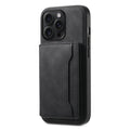 Denior D13 Retro Texture Leather MagSafe Card Bag Phone Case, For iPhone 15 Pro Max, For iPhone 15 Pro, For iPhone 15 Plus, For iPhone 15, For iPhone 14 Plus, For iPhone 13 / 14, For iPhone 14 Pro, For iPhone 14 Pro Max For iPhone 15 Pro Max Black