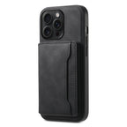 Denior D13 Retro Texture Leather MagSafe Card Bag Phone Case, For iPhone 15 Pro Max, For iPhone 15 Pro, For iPhone 15 Plus, For iPhone 15, For iPhone 14 Plus, For iPhone 13 / 14, For iPhone 14 Pro, For iPhone 14 Pro Max For iPhone 15 Pro Max Black