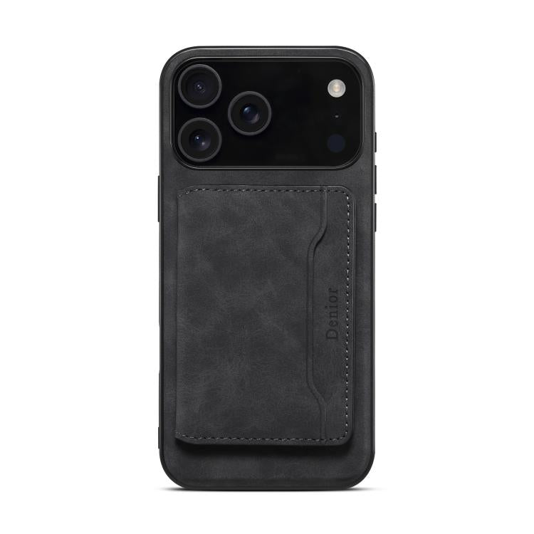 Denior D13 Retro Texture Leather MagSafe Card Bag Phone Case, For iPhone 17 Pro Max, For iPhone 17 Pro, For iPhone 17, For iPhone Air, For iPhone 16 Pro Max, For iPhone 16 Pro, For iPhone 16 Plus, For iPhone 16