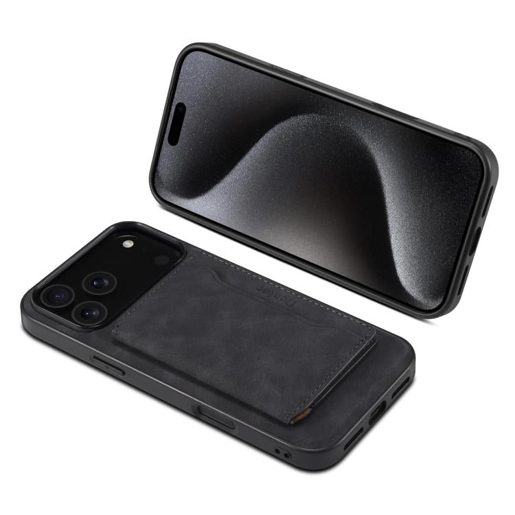 Denior D13 Retro Texture Leather MagSafe Card Bag Phone Case, For iPhone 17 Pro Max, For iPhone 17 Pro, For iPhone 17, For iPhone Air, For iPhone 16 Pro Max, For iPhone 16 Pro, For iPhone 16 Plus, For iPhone 16