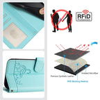 Cat Rat Embossed Pattern RFID Leather Phone Case with Lanyard, For iPhone 14 Pro Max, For iPhone SE 2022/SE 2020/6/7/8, For iPhone 13 Pro Max, For iPhone 13 Pro