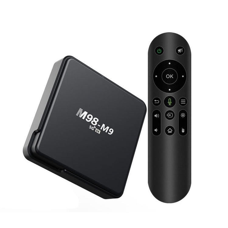 M98-M9 Quad-core ARM Cortex-A53 WiFi Bluetooth 4K HD Android TV Box, 2GB+8GB 2GB+8GB UK Plug