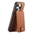 Denior D14 NK Retro Pattern MagSafe Magnetic Card Holder Leather Phone Case, For iPhone 15 Pro Max, For iPhone 15 Pro, For iPhone 15 Plus, For iPhone 15, For iPhone 14 Plus, For iPhone 14/13, For iPhone 14 Pro, For iPhone 14 Pro Max For iPhone 15 Pro Max Brown