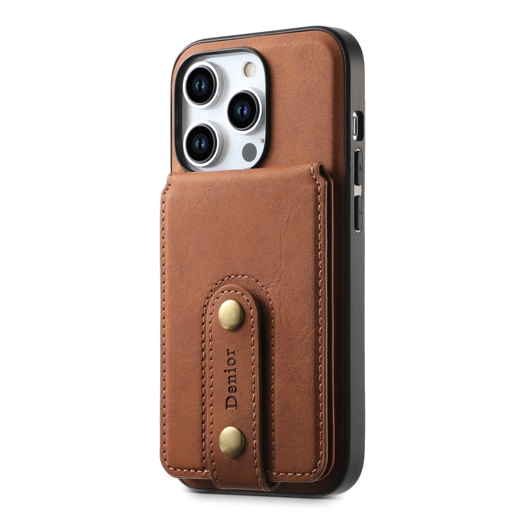 Denior D14 NK Retro Pattern MagSafe Magnetic Card Holder Leather Phone Case, For iPhone 15 Pro Max, For iPhone 15 Pro, For iPhone 15 Plus, For iPhone 15, For iPhone 14 Plus, For iPhone 14/13, For iPhone 14 Pro, For iPhone 14 Pro Max