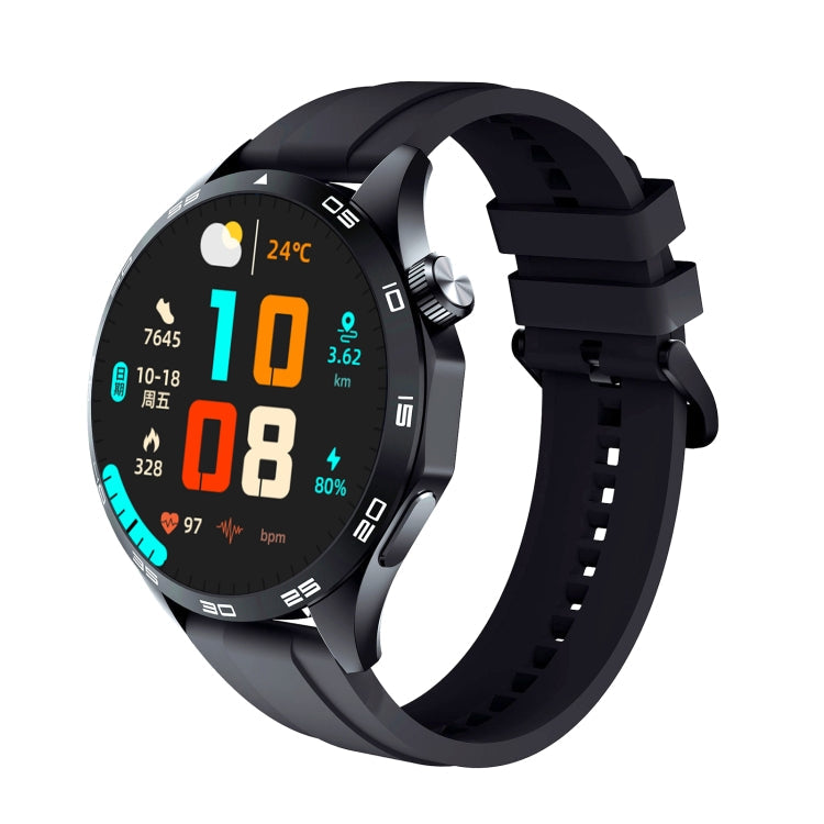 WS-26 Smart Watch – 1.52" Screen, IP67 Waterproof, Blood Pressure Monitoring Silicone Strap Black