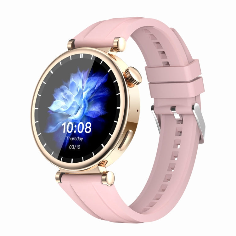 WS520 Smart Watch – 1.28" Screen, IP67 Waterproof, Blood Pressure Monitoring Rose Gold+Pink