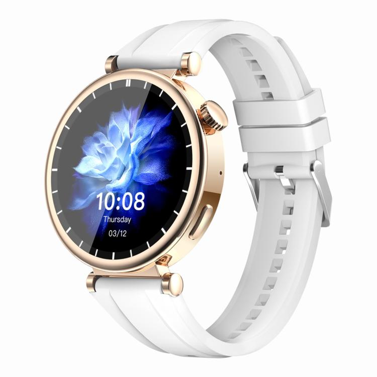 WS520 Smart Watch – 1.28" Screen, IP67 Waterproof, Blood Pressure Monitoring Silver+White